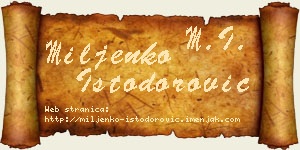 Miljenko Istodorović vizit kartica